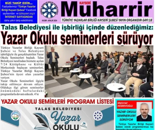 MUHARRİR DERGİMİZİN KASIM-ARALIK SAYISI YAYINLANDI. slide image
